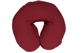 NRG DELUXE FLANNEL FACE REST COVER - MERLOT There's nothing like a soft and inviting flannel cover for your face rest! This cotton flannel face cover is bigger than the average face cradle cover on the market and is made of separate panels and elastic edges that allow the cover to "hug" the face rest cushion smoothly without any wrinkles. Seams are strategically placed to avoid lying on a person's face, avoiding unsightly "post massage lines". This cover will protect your face cradle and add warmth and comfort for your clients. May contain latex. 13" x 13" x 6". 200 thread count. Mix and Match your table linens to create a color scheme that works with your room.