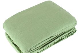 NRG DELUXE FLANNEL SHEET SET - SAGE People come to get a massage to relax and unwind. And when they lower themselves onto the massage table, you want them to sink into luxury and softness where they can momentarily forget the cares of the world. That's what high quality NRG flannel sheets can do to elevate your practice and give clients yet another reason to book their next appointment on the spot! These soft and comfortable sheets are: - Made from 100% cotton, then double brushed for added softness and comfort. - Our durable, medium-weight flannel makes these sheets perfect for all seasons. - Exceptional value and quality delivering the durability you need. - 200 thread count - 142 GSM Do not bleach. Specifically designed for professional massage tables. Made from 100% cotton, then double brushed for added softness and comfort. 63"W x 100"L Note: actual fabric color may vary due to computer monitor accuracy. Masssage Sheet Set Includes: 1 Fitted Massage Sheet (77" x 36" x 7") 1 Flat Massage Sheet (100" x 63") 1 Crescent Cover (13" x 13" x 5") Mix and Match your massage table linens to create a color scheme that works with your room.