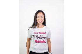 I'm a licensed Massage Therapist M BELLA CANVAS LADIES WHITE Short Sleeve, Crew Neck, Tee. 100% Combed Ring Spun Cotton. True Missy Fit, True Relaxed Fit, Side Seamed, Tear Away Label. Complies with Prop 65.