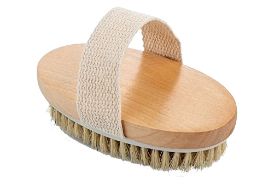 Dry Brushing Body Brush, Exfoliating Body Brush, Natural Bristle Shower Brush For Body Skin, Lymphatic Drainage, Blood Circulation Improvement Improve Skin Health: This natural bristle body brush gently exfoliates dead skin cells, leaving your skin softer and smoother. Boost Circulation: Dry brushing with this exfoliating body brush can help increase blood flow and lymphatic drainage, promoting overall wellness. Easy to Use: The long handle of this shower brush makes it easy to reach all areas of your body, including your back and feet. Sustainable and Eco-Friendly: Made with natural bristles and a bamboo handle, this body brush is a great choice for those who want to reduce their environmental impact. Versatile: Use this body brush in the shower or before bathing to help remove toxins and improve skin texture. Size: 4.75" x 2.75" x 2.0"