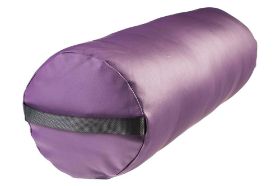 NRG FLUFFY BOLSTER - PURPLE This NRG Fluffy Round Bolster is a more comfortable alternative for clients who may have circulation or joint pain issues. Vinyl upholstery has superior abrasion resistance, oil and stain resistant. There is a black carrying strap at one end so you can easily take with you on the go. Dimensions for bolster: 8"W x 26"L Material: Vinyl upholstery CFC-free foam PVC free upholstery Caution: When cleaning your product, please remember to use a product that is safe for use on vinyl, a porous surface. Products designed for use on hard surfaces, such as Citrus II, can damage the upholstery and could void your warranty.