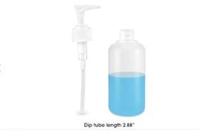 Smooth pump action. Easily dispense soaps and lotions. Shatter-resistant, translucent HDPE bottle. Polypropylene pumps. Pumps lock down for shipping and storage. Full-length dip tube. FDA compliant. size: 8oz