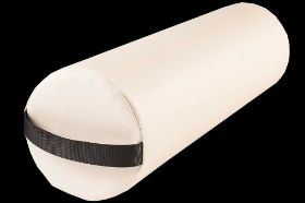 NRG FULL ROUND BOLSTER - VANILLA CREAM The NRG Full Round Bolster is one of the most popular on the market. Vinyl upholstery has superior abrasion resistance, oil and stain resistant. Its size makes it versatile and a mainstay for many massage therapists and convenient with a black carrying strap at one end. Material: Vinyl upholstery CFC-free foam PVC free upholstery Caution: When cleaning your product, please remember to use a product that is safe for use on vinyl, a porous surface. Products designed for use on hard surfaces, such as Citrus II, can damage the upholstery and could void your warranty.