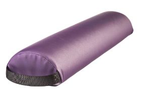 NRG HALF ROUND BOLSTER - PURPLE The NRG Half Round Bolster is one of the most popular bolsters on the market. Vinyl upholstery has superior abrasion resistance, oil and stain resistant. Its size makes it versatile and a mainstay for many massage therapists and convenient with a black carrying strap at one end. Take this NRG Half Round Bolster with you to enhance whichever modality, wherever you are. Dimensions: 3" x 6" x 26" Material: Vinyl upholstery CFC-free foam PVC free upholstery Caution: When cleaning your product, please remember to use a product that is safe for use on vinyl, a porous surface. Products designed for use on hard surfaces, such as Citrus II, can damage the upholstery and could void your warranty.