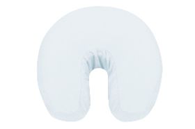NRG FACE CRADLE COVER FLANNEL - WHITE There's nothing like a soft and inviting flannel cover for your face rest! This cotton flannel face cover is bigger than the average face cradle cover on the market and is made of separate panels and elastic edges that allow the cover to "hug" the face rest cushion smoothly without any wrinkles. Seams are strategically placed to avoid lying on a person's face, avoiding unsightly "post massage lines". This cover will protect your face cradle and add warmth and comfort for your clients. Available in a variety of colors to match your decor. Mix and Match your table linens to create a color scheme that works with your room. See the complete NRG Linen Collection to find your perfect pairing. May contain latex. 13" x 13" x 6" 200 thread count