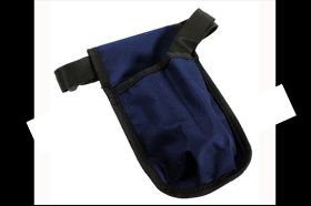 Holster Navy Blue Single Massage Bottle Holster Keep your lotion bottle at your side with a handy lotion bottle holster. Holsters help you stay in close contact with your client at all times and avoid having to walk around the table to pick up supplies. 1" wide belt and heavy-duty edging make this belt more durable than other belts on the market. The holster now comes with a removable belt so that if needed you can use your own daily wear belt that is not too wide, it can slide into the holster's belt loop. Features: Made of durable cordura weave polyester (backpack type fabric) Easy-clip buckle and sliding adjuster to fit your waist. Sturdy Nylon Belt 1 inch wide Fits waists 26 - 44"