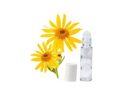 Handcrafted Therapy Arnica Oil Roll-On | Excellent for Pain Relief Size: 10ml Arnica is used topically for a wide range of conditions, including bruises, sprains, muscle aches, wound healing, superficial phlebitis, joint pain, inflammation from insect bites, and swelling from broken bones. Our premium quality Arnica Flowers (Arnica Montana) are infused into our cold-pressed Organic Extra Virgin Olive Oil, resulting in a richly blended herbal body oil.