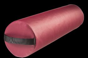 NRG FULL ROUND BOLSTER - BURGUNDY The NRG Full Round Bolster is one of the most popular on the market. Vinyl upholstery has superior abrasion resistance, oil and stain resistant. Its size makes it versatile and a mainstay for many massage therapists and convenient with a black carrying strap at one end. Material: Vinyl upholstery CFC-free foam PVC free upholstery Caution: When cleaning your product, please remember to use a product that is safe for use on vinyl, a porous surface. Products designed for use on hard surfaces, such as Citrus II, can damage the upholstery and could void your warranty.