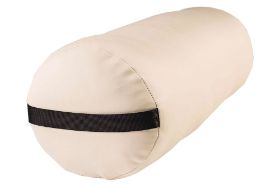 NRG FLUFFY BOLSTER - VANILLA CREAM This NRG Fluffy Round Bolster is a more comfortable alternative for clients who may have circulation or joint pain issues. Vinyl upholstery has superior abrasion resistance, oil and stain resistant. There is a black carrying strap at one end so you can easily take with you on the go. Dimensions for bolster: 8"W x 26"L Material: Vinyl upholstery CFC-free foam PVC free upholstery Caution: When cleaning your product, please remember to use a product that is safe for use on vinyl, a porous surface. Products designed for use on hard surfaces, such as Citrus II, can damage the upholstery and could void your warranty.