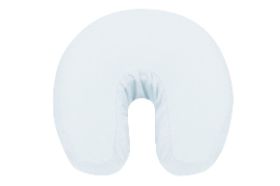NRG FACE CRADLE COVER FLANNEL - WHITE There's nothing like a soft and inviting flannel cover for your face rest! This cotton flannel face cover is bigger than the average face cradle cover on the market and is made of separate panels and elastic edges that allow the cover to "hug" the face rest cushion smoothly without any wrinkles. Seams are strategically placed to avoid lying on a person's face, avoiding unsightly "post massage lines". This cover will protect your face cradle and add warmth and comfort for your clients. Available in a variety of colors to match your decor. Mix and Match your table linens to create a color scheme that works with your room. See the complete NRG Linen Collection to find your perfect pairing. May contain latex. 13" x 13" x 6" 200 thread count
